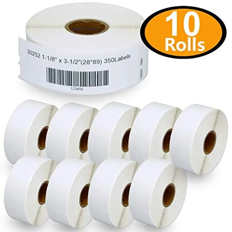 10 Rolls Dymo-Compatible Address Labels – 1-1/8" × 3-1/2" Self-Adhesive Labels For Dymo 450, 450 Turbo, 4Xl, And Other Label Makers 1