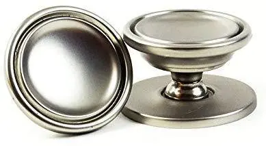 25-Pack Satin Nickel Cabinet Knobs With Backplates – Large Size Hardware For Kitchen & Furniture 1