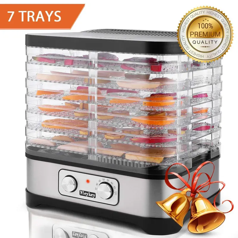 5-Tray Food Dehydrator – Adjustable Knob Controls For Jerky, Fruit, Herbs & Snacks 1