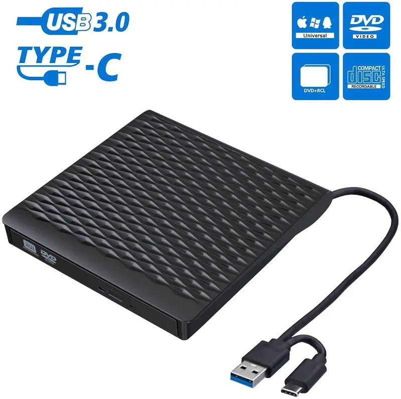 Andyer Portable Usb 3.0 Dvd Burner – Slim External Cd/Dvd±Rw Drive For Windows, Macos & Linux 1