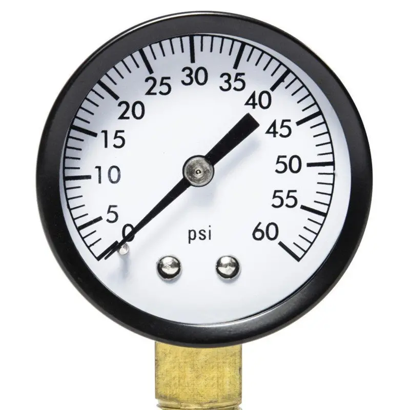 Aquatix Pro 2-Inch Pool & Spa Pressure Gauge – 0–60 Psi, Bottom-Mount 1/4" Fitting, Compatible With Hayward, Pentair & Jandy 1