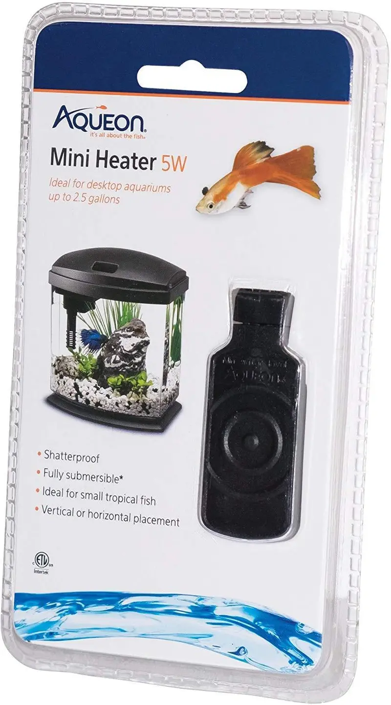 Aqueon 5W Mini Submersible Heater — Compact Temperature Control For Nano Tanks (<2.5 Gallons) 1