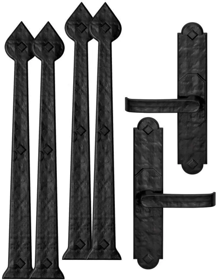 Aspen Magnetic Garage Door Hardware Set – 6-Piece Decorative Handle And Hinge Accent 1