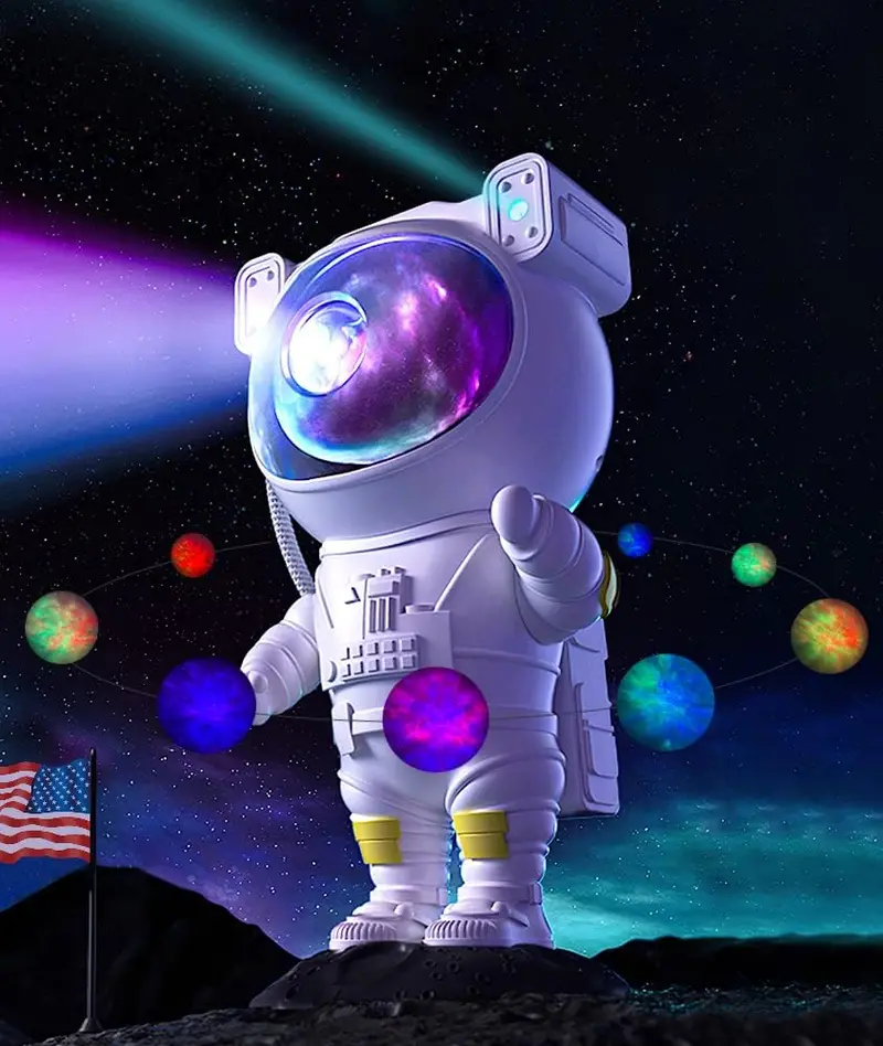 Astronaut Galaxy Star Projector Night Light – Led Space-Themed Ceiling Lamp For Kids’ Bedrooms And Calming Sleep Environments 1