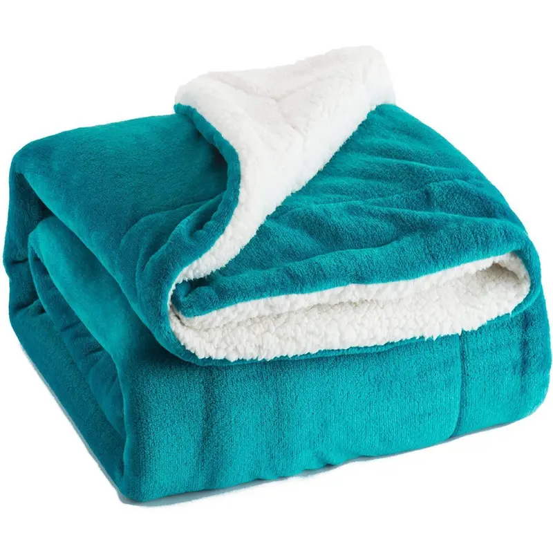 Bedsure Sherpa Fleece Twin Blanket – Ultra-Soft Grey Plush Microfiber Throw For Couch Or Bed 1