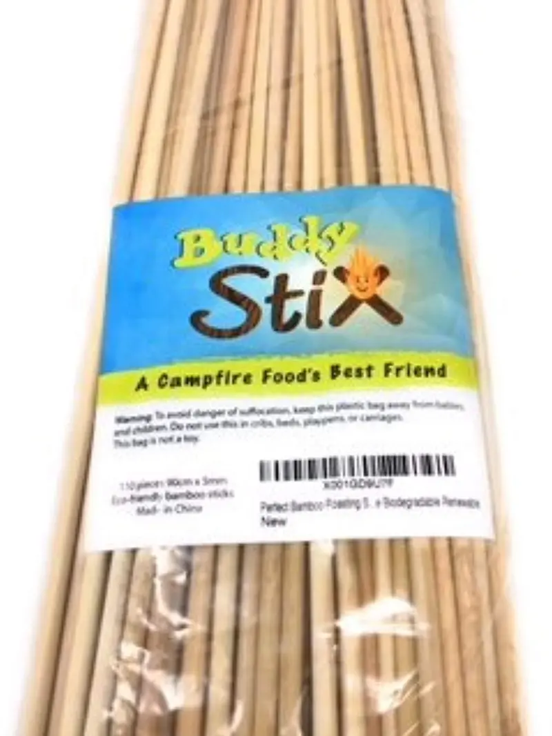 Biodegradable Bamboo Roasting Skewers – 110-Pack, Extra-Long 36-Inch Sticks For Safe Outdoor Cooking 1