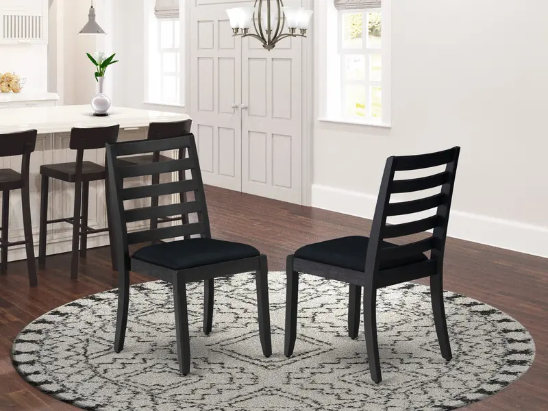 Black Linen Dining Chair – Reimagined Style, Ergonomic Back Support 1