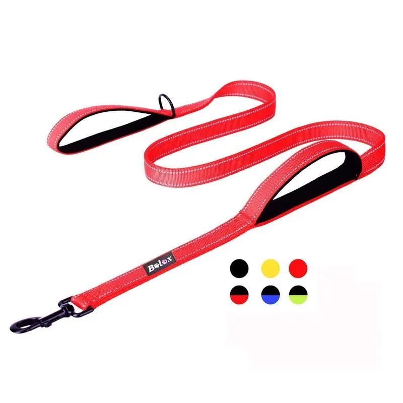 Bolux Traffic-Control Dog Leash – Dual-Padded Handle, 5Ft Reflective Training Lead For Medium To Large Breeds 6