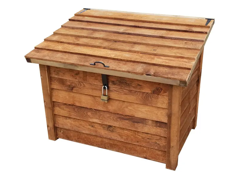 Brown-Finished Wooden Tool Chest (127 × 104 × 87 Cm) 1