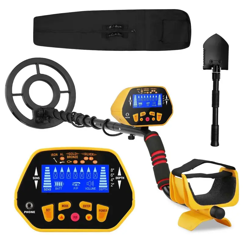 Canway Waterproof Metal Detector – High-Sensitivity Lcd Finder With Depth Indicator, Audio Alerts, 7 Target Modes, Carry Bag & Shovel Included 1