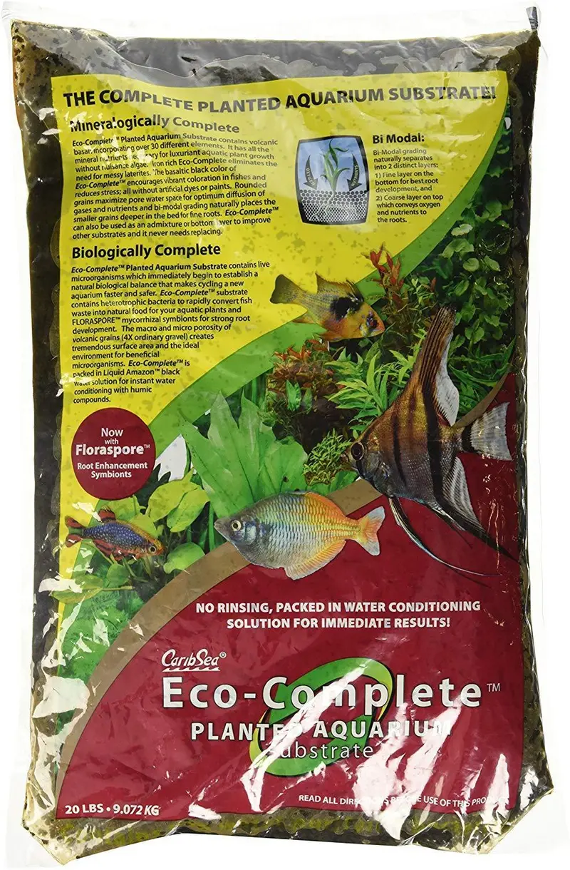 Carib Sea Eco-Complete Planted Black Substrate — Nutrient-Rich Base For Live Aquascaping 1