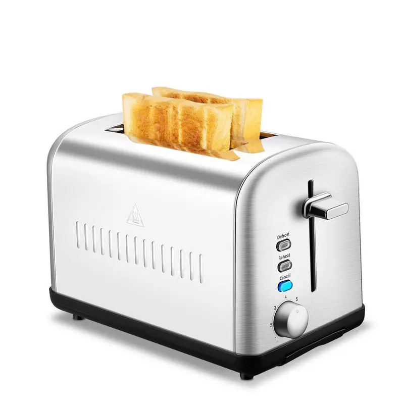 Chitomax 2-Slice Wide-Slot Toaster – Stainless Steel Toaster With 7 Browning Levels & Removable Crumb Tray (Silver) 1
