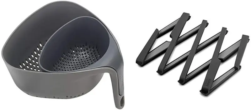 Cia Nesting Colanders Set – Space-Saving Grey Stackable Strainers For Efficient Storage & Multi-Task Cooking 2