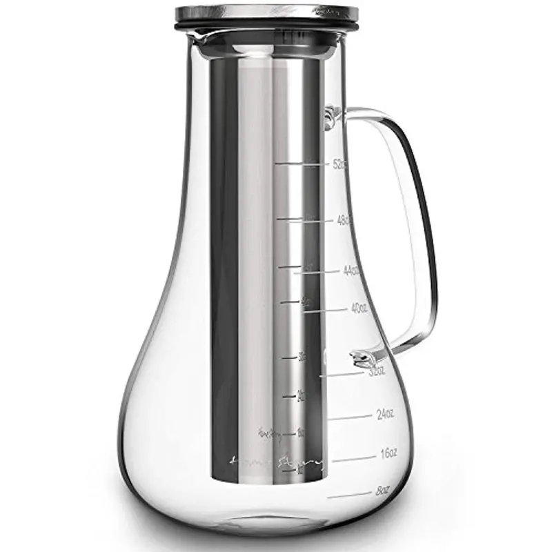 Cold Brew Coffee Pitcher – 52 Oz Glass Iced Coffee Maker With Steep-And-Strain Design, Ideal For Cold Press, Hot Tea Or Infused Beverages 1