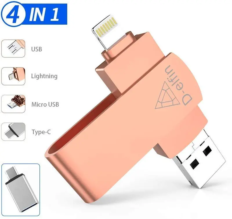 D-Elfin 128Gb Ios Photo Stick – Mfi-Ready Usb 3.0 Flash Drive For Iphone, Ipad & Cross-Platform Use 1
