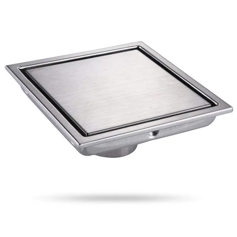 Desfau Square Tile-In Shower Drain – 6-Inch Multipurpose Floor Drain For Bathrooms, Kitchens & Outdoor Spaces 1