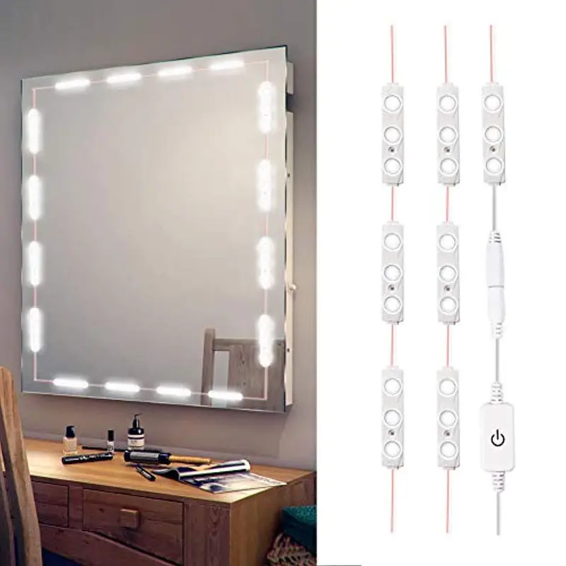 Dimmable Led Vanity Mirror Light Strip Kit – 10-Foot Ultra-Bright 6000K Waterproof Makeup Lighting (1200Lm, Mirror Not Included) 1