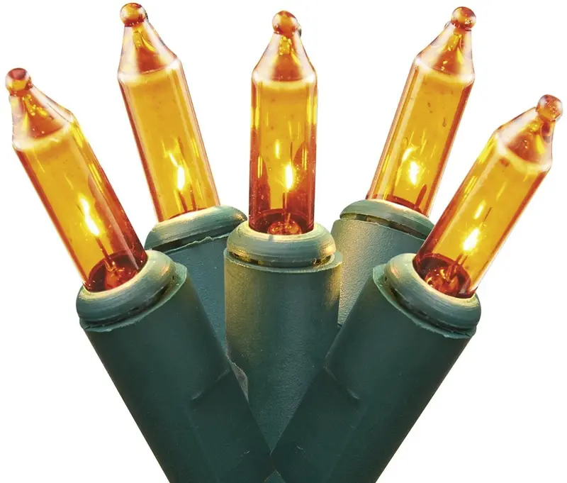 Dobar Holiday Gold Mini Lights On Green Wire – 100-Count Ul-Certified Indoor/Outdoor String Lights For Festive Decor 1