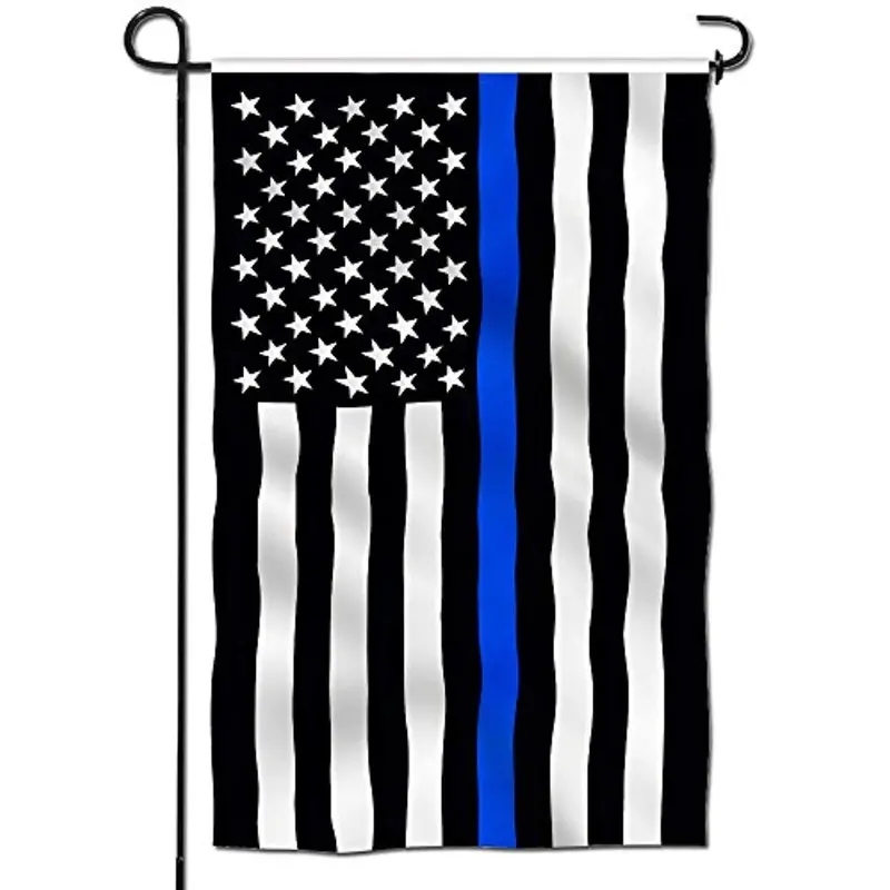 Double-Sided Thin Blue Line Garden Flag – Premium Weatherproof Decorative Flag For Outdoor Use (18 X 12.5 Inches) 1
