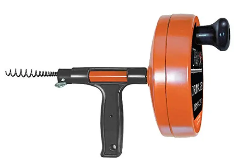Drainx Pro Heavy-Duty Plumbing Snake – 50-Foot Steel Drum Auger With Gloves And Carry Bag For Clog Removal 1