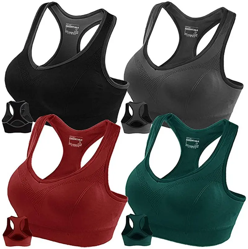 Fittin Racerback Sports Bra – Seamless Padded Support For Medium-Impact Activities Like Yoga And Gym Workouts 1