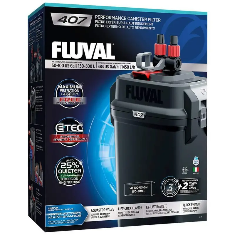 Fluval 407 Canister Filter – High-Performance External Filtration System For Medium To Large Tanks 1