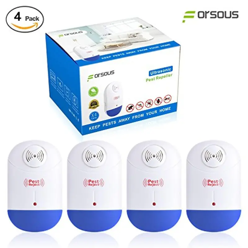 Forsous Ultrasonic Pest Repeller — 4-Unit Plug-In System For Rodents, Insects & Crawling Bugs 1