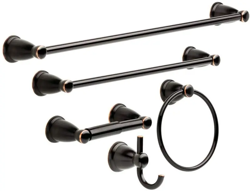 Franklin Brass Kinla 5-Piece Polished Chrome Bath Accessory Set – Towel Bar & Matching Fixtures 1