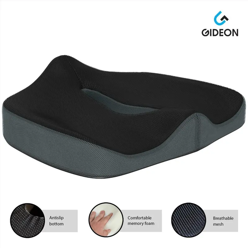 Gideon Orthopedic Seat Cushion – Premium Pressure-Relieving Support For Office Chairs, Cars, Planes & Wheelchairs 1