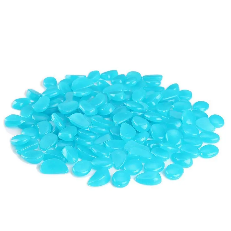 Glow-In-The-Dark Garden Pebbles – 300-Piece Luminous Stone Set For Pathways, Driveways, Aquariums & Landscaping (Deep Blue) 2
