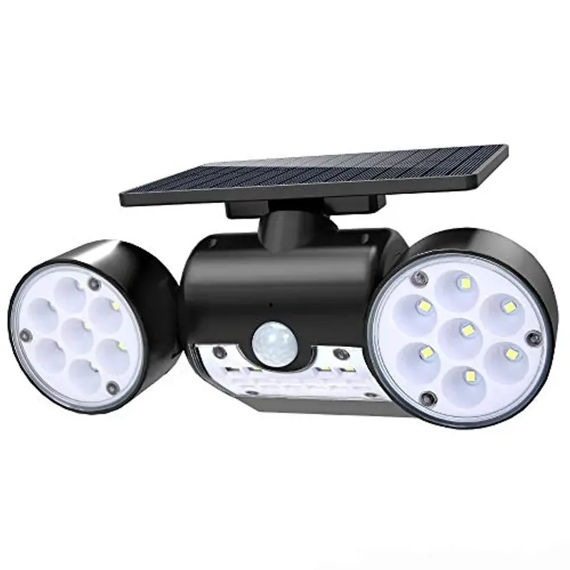 Hallomall Solar Security Lights – Dual-Head 26-Led Motion-Sensing Spotlights With 360° Adjustable Heads 1