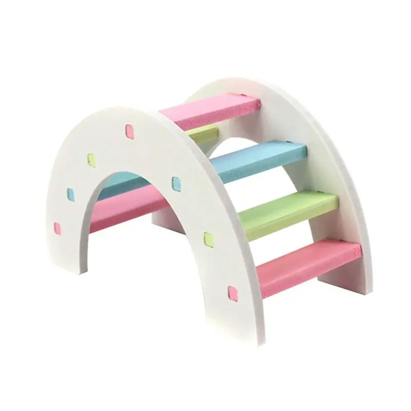 Hamster Ladder & Rainbow Bridge Kit – Wooden Climbing Toy & Habitat Decor For Syrian Hamsters, Rabbits & Small Mammals 1