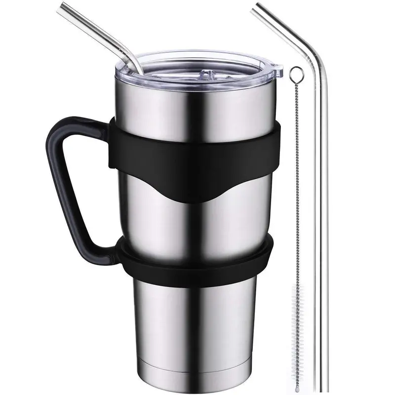 Homitt 30 Oz Insulated Stainless Steel Tumbler – Double-Wall Vacuum Mug With Splash-Proof Lid & Accessories 2