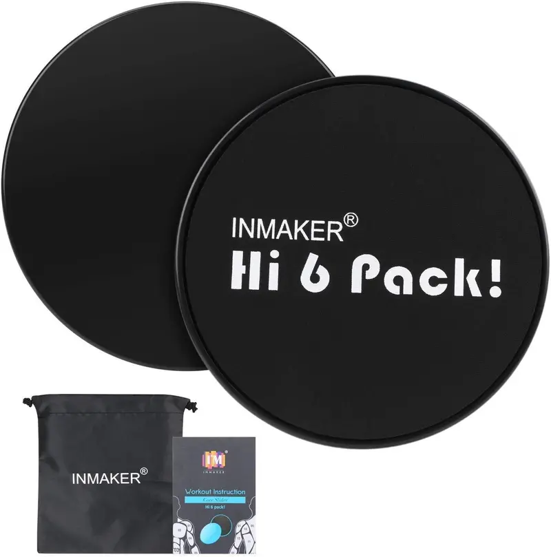 Inmaker Dual-Sided Fitness Sliders – Core Gliding Discs With Carry Bag, Manual, And Digital Workout Guide 1