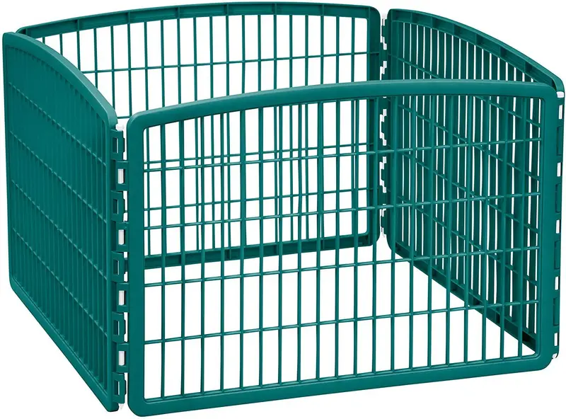 Iris 24-Inch Exercise Playpen – Sturdy, Ventilated Metal Enclosure For Active Small Pets 1
