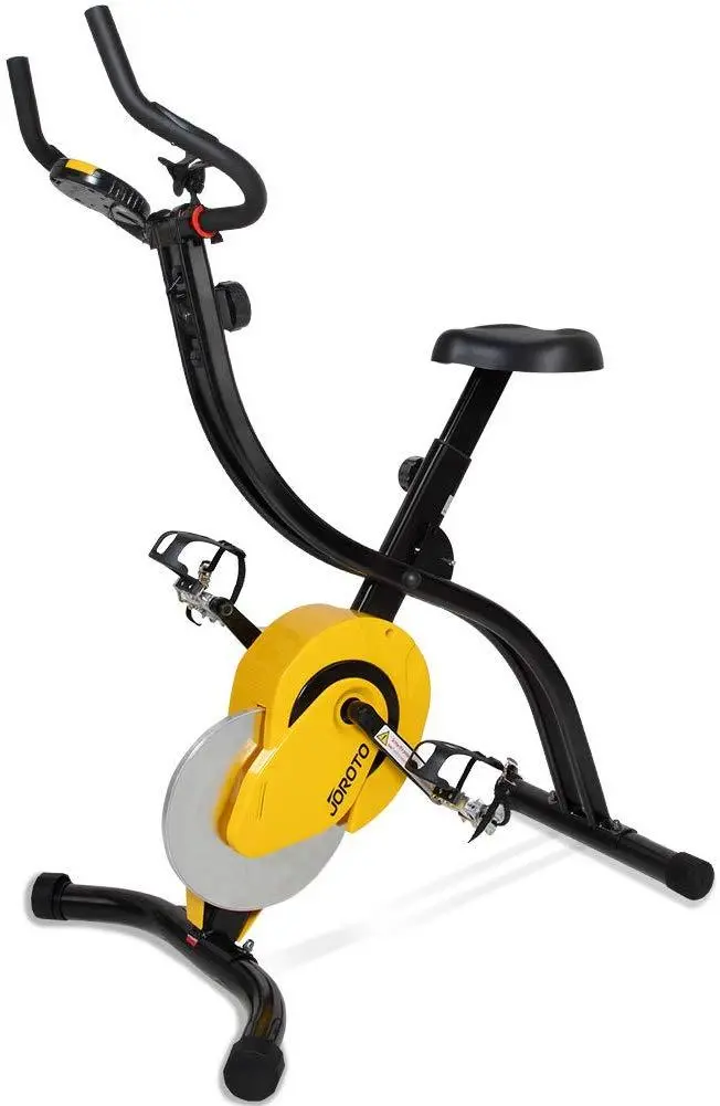 Joroto Folding Magnetic Upright Exercise Bike – Quiet Indoor Cycling Stationary Bike With Pulse Sensors 1