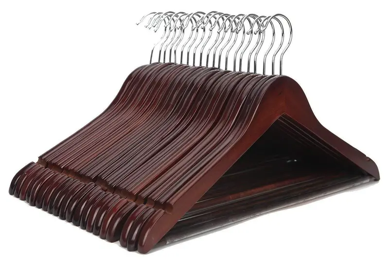 Js Hanger Solid Walnut Wood Suit Hangers – Heavy-Duty Multifunctional Coat Hangers, 20-Piece Set 1
