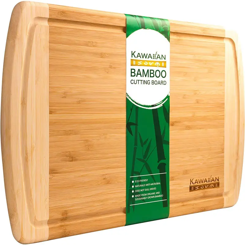 Kawaiian Bamboo Cutting Board – Extra-Large 18" X 12.5" Organic Chef’S Board With Precision Edge & Easy-Clean Surface 1