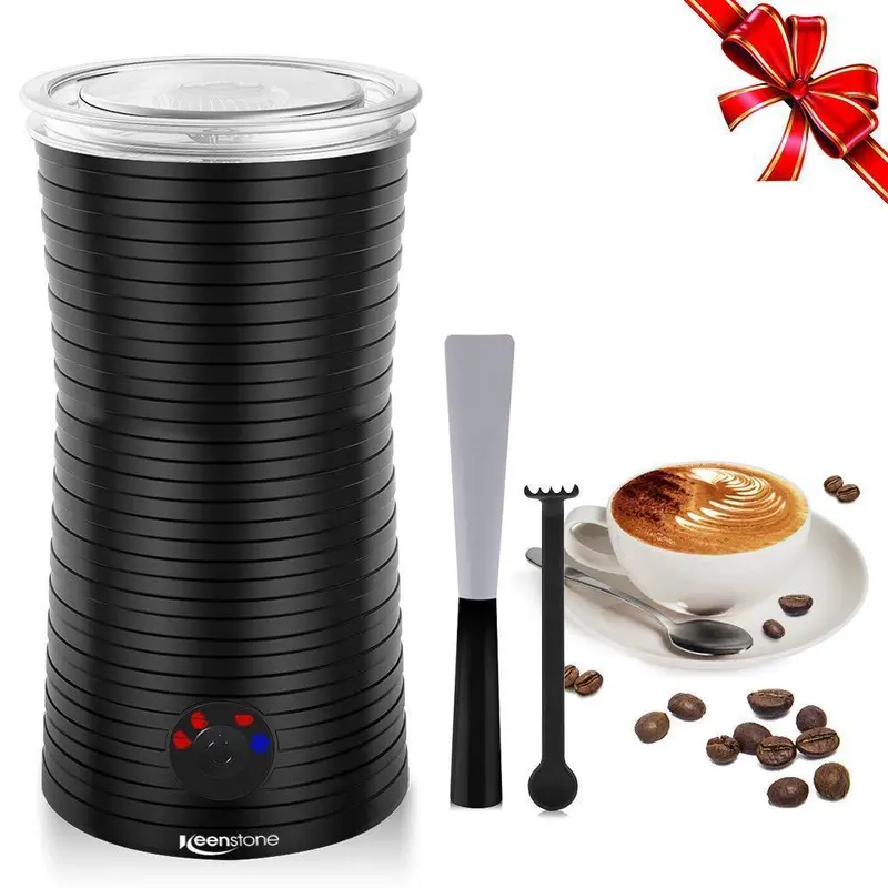 Keenstone Electric Milk Frother – Dual-Temperature Foam Maker For Lattes, Cappuccinos & Hot Chocolate With Non-Stick Interior 1