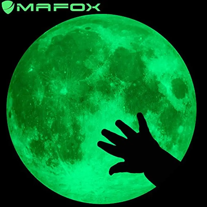 Mafox Glow-In-The-Dark Solar System Wall Decals – Moon & Planet Stickers For Kids’ Rooms, Ceilings & Nighttime Learning 1