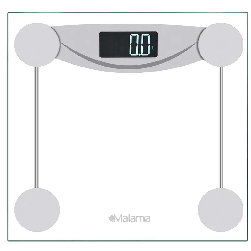 Malama Precision Digital Bathroom Scale – Backlit Lcd, 400 Lb Capacity, Step-On Activation, Silver Finish 2