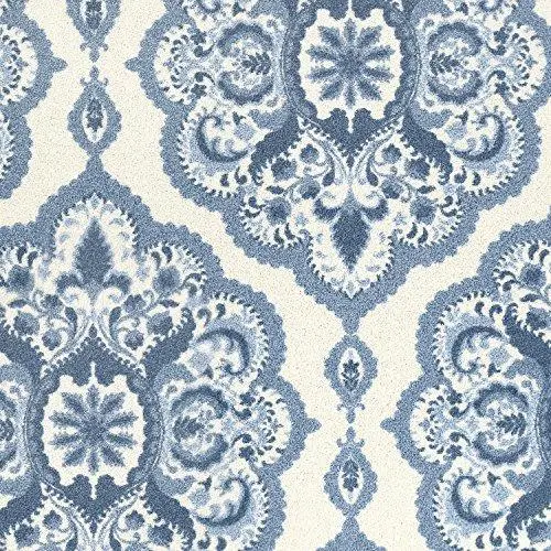 Maples Rugs Vivian Kitchen Rug – Non-Slip 2.5' X 4' Blue Accent Throw Rug, Made In Usa For Entryways & Bedrooms 1