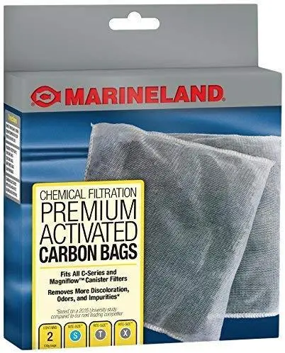 Marineland Premium Activated Carbon Bags — Chemical Filtration For Clear Aquarium Water (2-Pack) 1