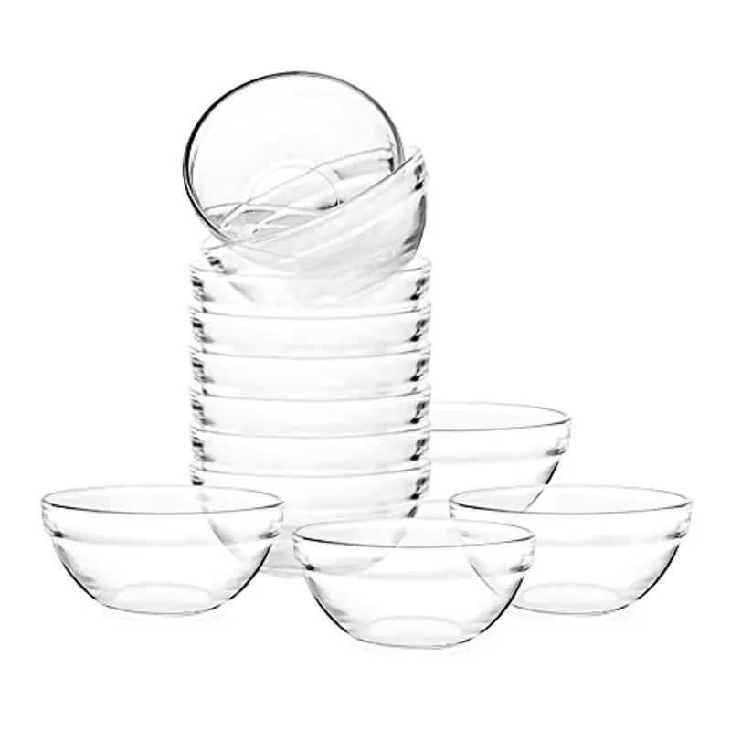 Mini Glass Prep Bowls – 3.5" Set Of 12 Versatile Serving Dishes For Nuts, Dips, Desserts & Snacks 1