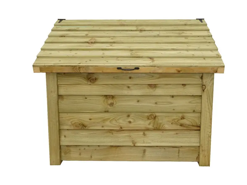Natural-Finish Wooden Log Chest – 127X104X87Cm 1