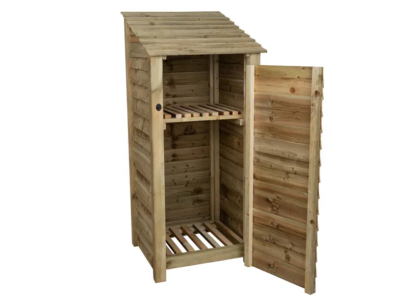 Natural-Finish Wooden Log Store – 79Cm W × 88Cm D, Dual-Height Options 3