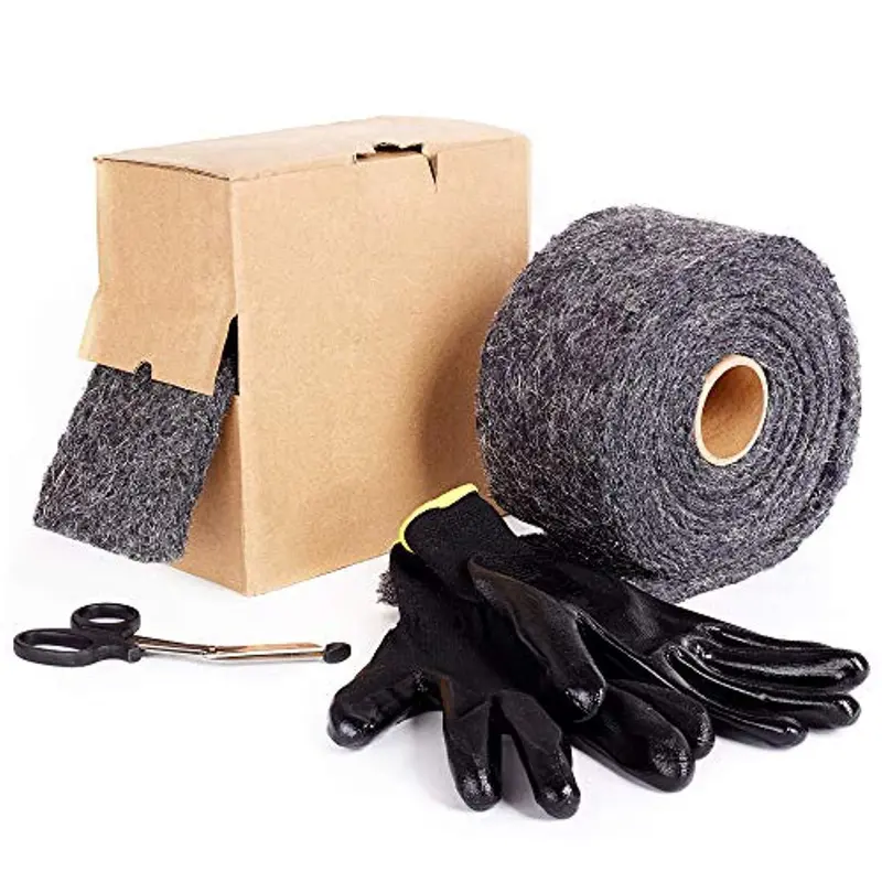 Nordstrand Steel Wool Rodent Barrier – 5.3 Ft Pest-Proof Mesh Roll With Gloves & Scissors For Sealing Entry Points 1