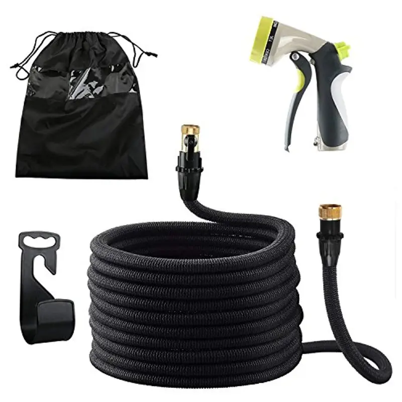 Okpow 100Ft Expandable Garden Hose – Anti-Kink Latex Core With Brass Fittings & 8 Spray Patterns For Yard, Car & Pet Use 1