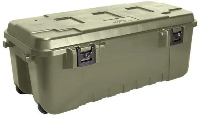 Plano 1919 Wheeled Sportsman Trunk – Durable Rolling Storage Case For Tackle, Gear & Field Equipment 1