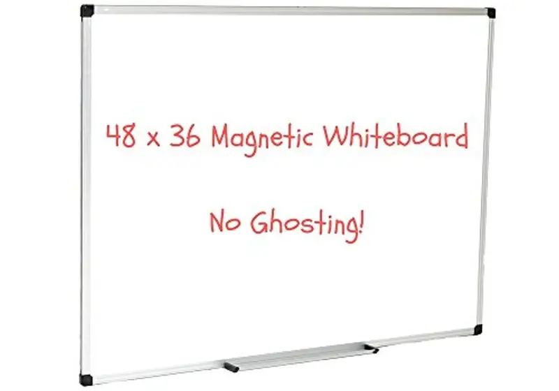 Premium 36X48 Inch Magnetic Dry-Erase Whiteboard – Vertical/Horizontal Mount With Marker Tray 1